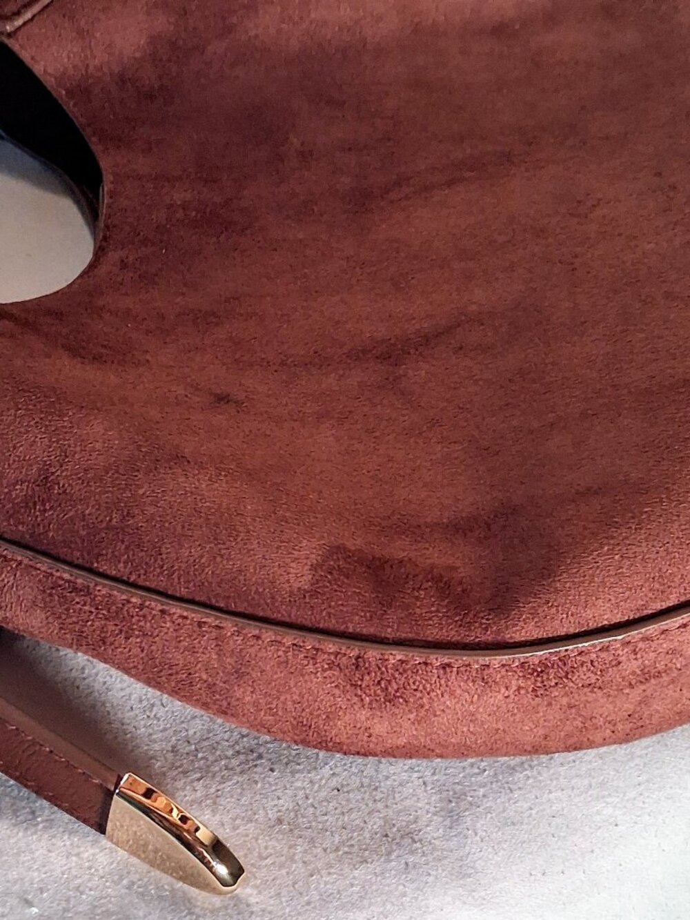Brand New with Tags (NWT) - Universal Thread Faux Suede Brown Hobo Purse - Picture 4 of 8